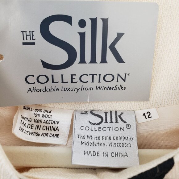 NWT Winter Silks Silk & Wool Blend Blazer Jacket Size 12 - Picture 3 of 5